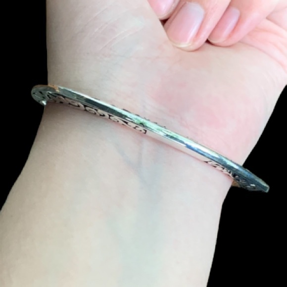 925 STERLING SILVER TIBETAN BANGLE - Picture 3 of 5